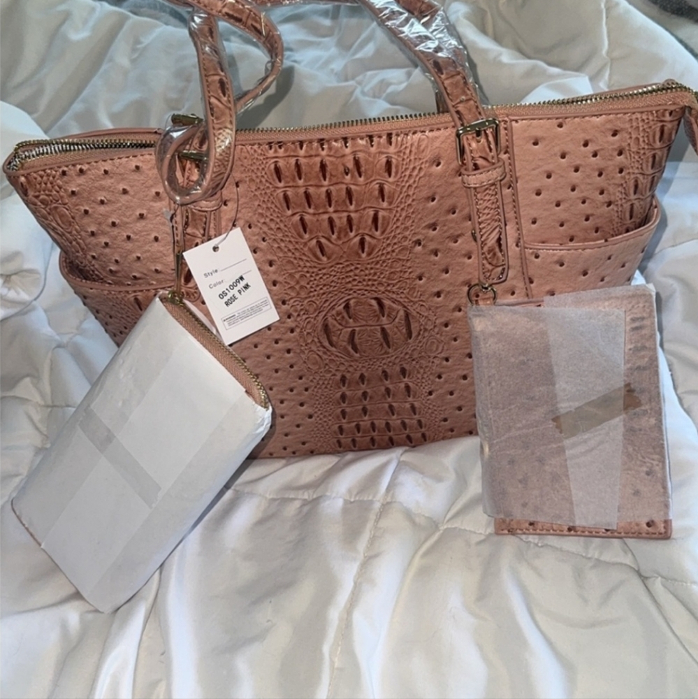 NWT 3pcs Pink Women's Handbag - Picture 2 of 4